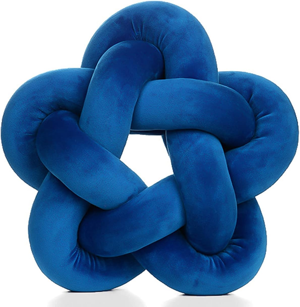 Almohada de felpa con nudo hecha a mano, almohada de estrella anudada suave para sofá, cojín lumbar, almohada de bola de relleno para el hogar,