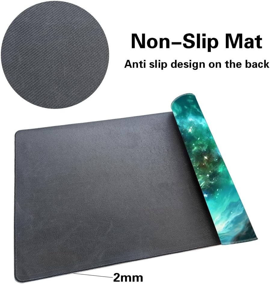 Tapete de juego de mesa prémium de 24 x 14 pulgadas, compatible con OCG CCG RPG MTG, tapete de escritorio para mouse (vitalidad verde)