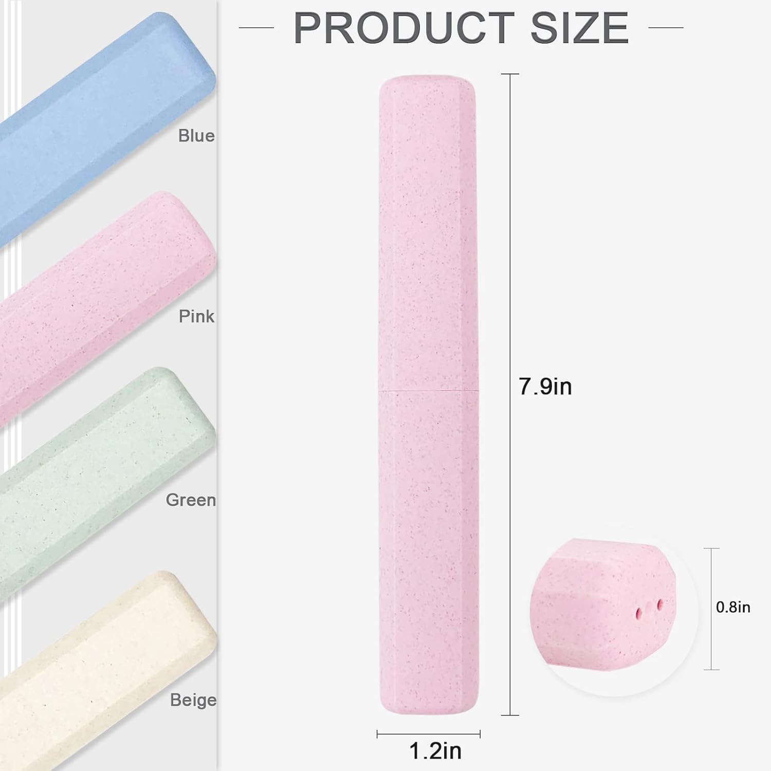 Paquete de 4 fundas portátiles para cepillos de dientes, de plástico transpirable, para el hogar, viajes, negocios, campamento, escuela