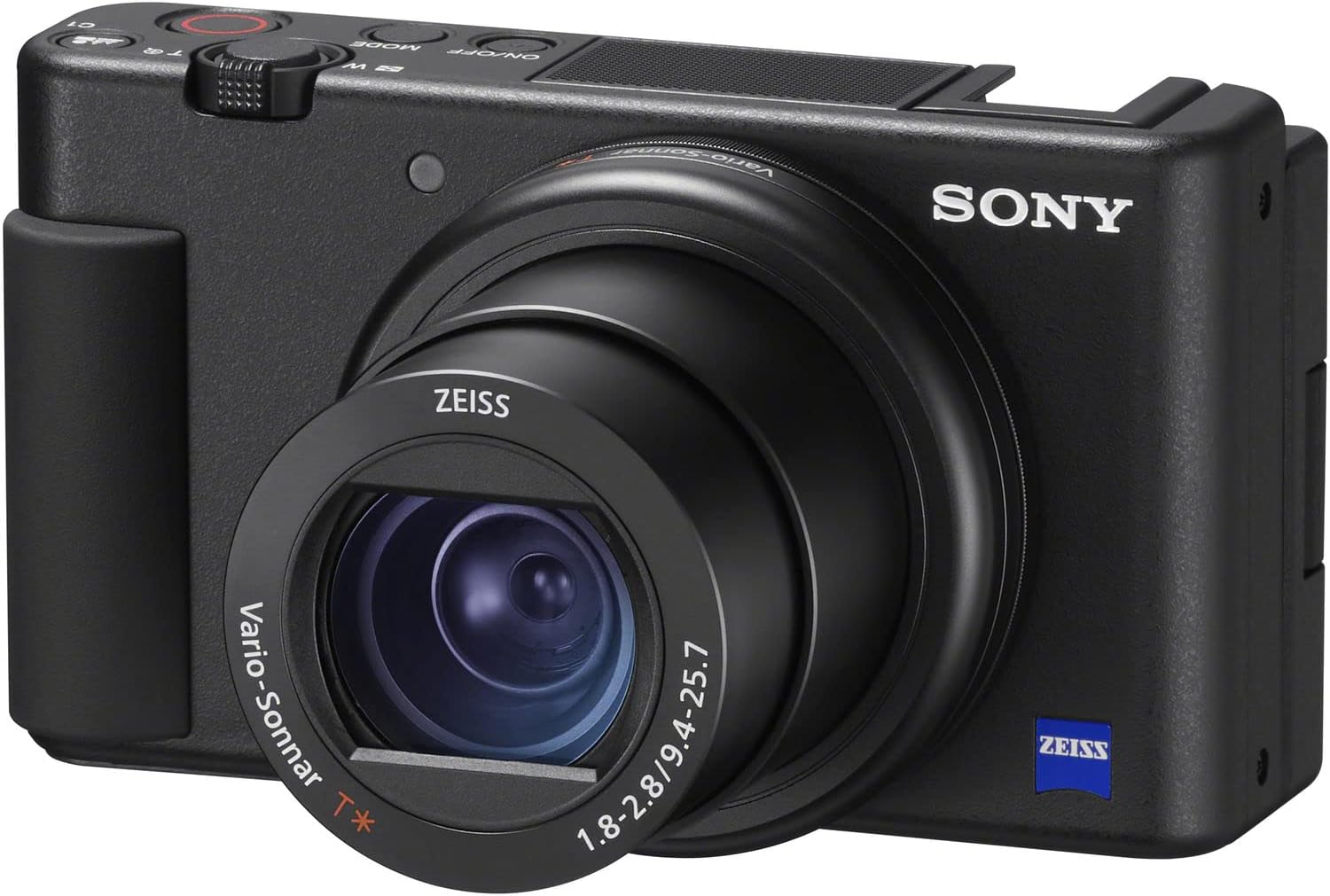 Sony Cámara digital ZV-1 (negra) ZEISS Vario-Sonnar 24-70 F1.0.315-0.110 in VloggingVideo Creator Bundle con luz LED de video portátil, tarjeta de