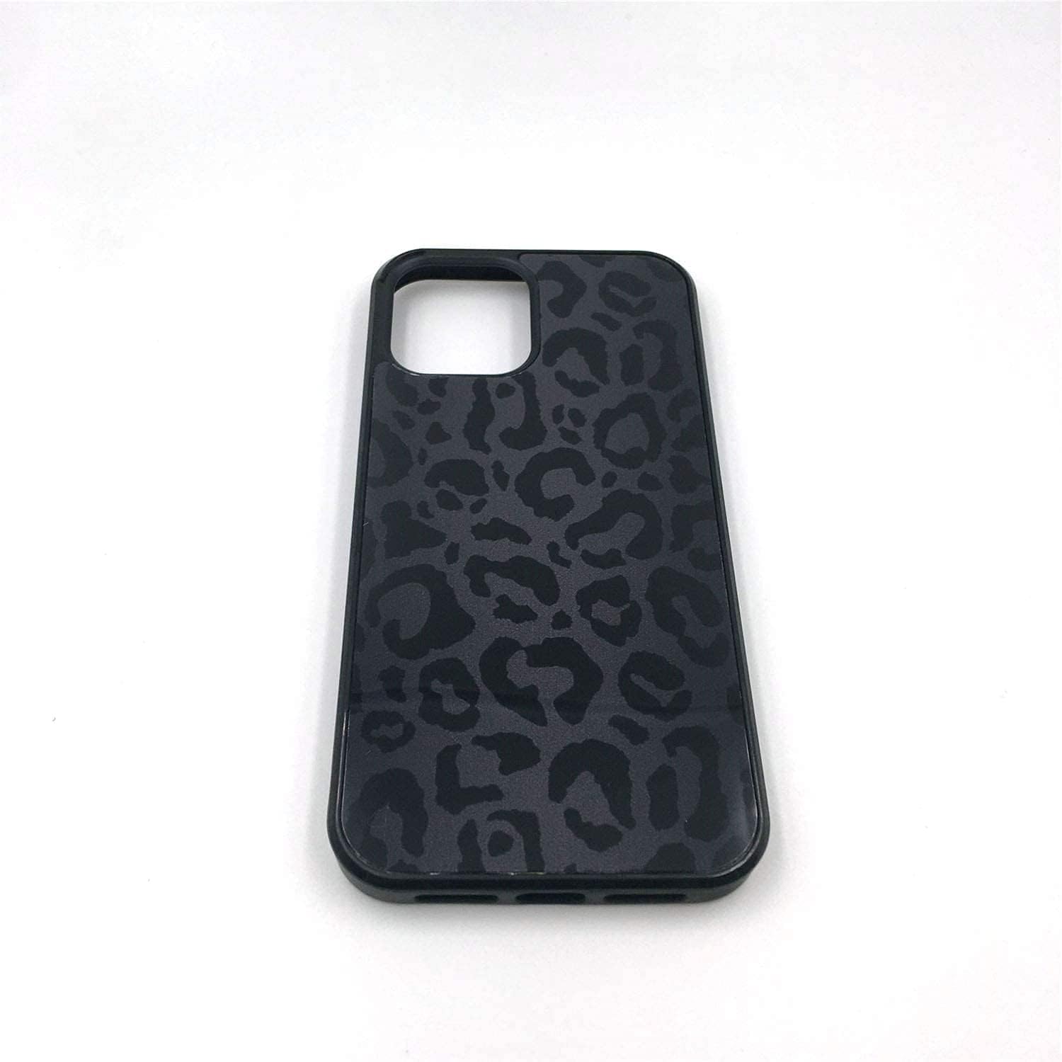 Funda compatible con iPhone 13 (2021) de 6.1 pulgadas, piel de animal de guepardo y leopardo negro, funda protectora delgada y suave de TPU negro +