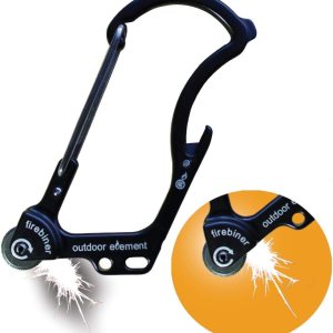 Firebiner – Mosquetón de arranque de fuego 6 en 1, multiherramienta EDC de emergencia, llavero, hoja de utilidad, abridor de botellas y más Firebiner – Mosquetón de arranque de fuego 6 en 1, multiherramienta EDC de emergencia, llavero, hoja de utilidad, abridor de botellas y más