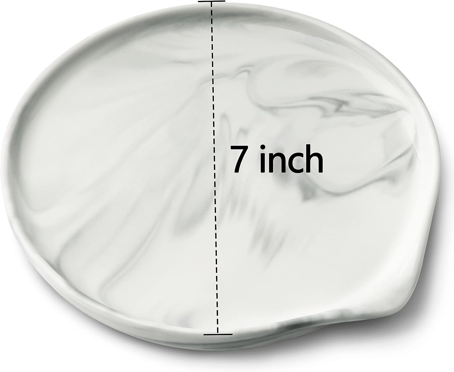 Soporte de cuchara de gran tamaño, soporte de cuchara de cerámica para encimera de cocina, apto para lavavajillas, decoración de mármol, soporte