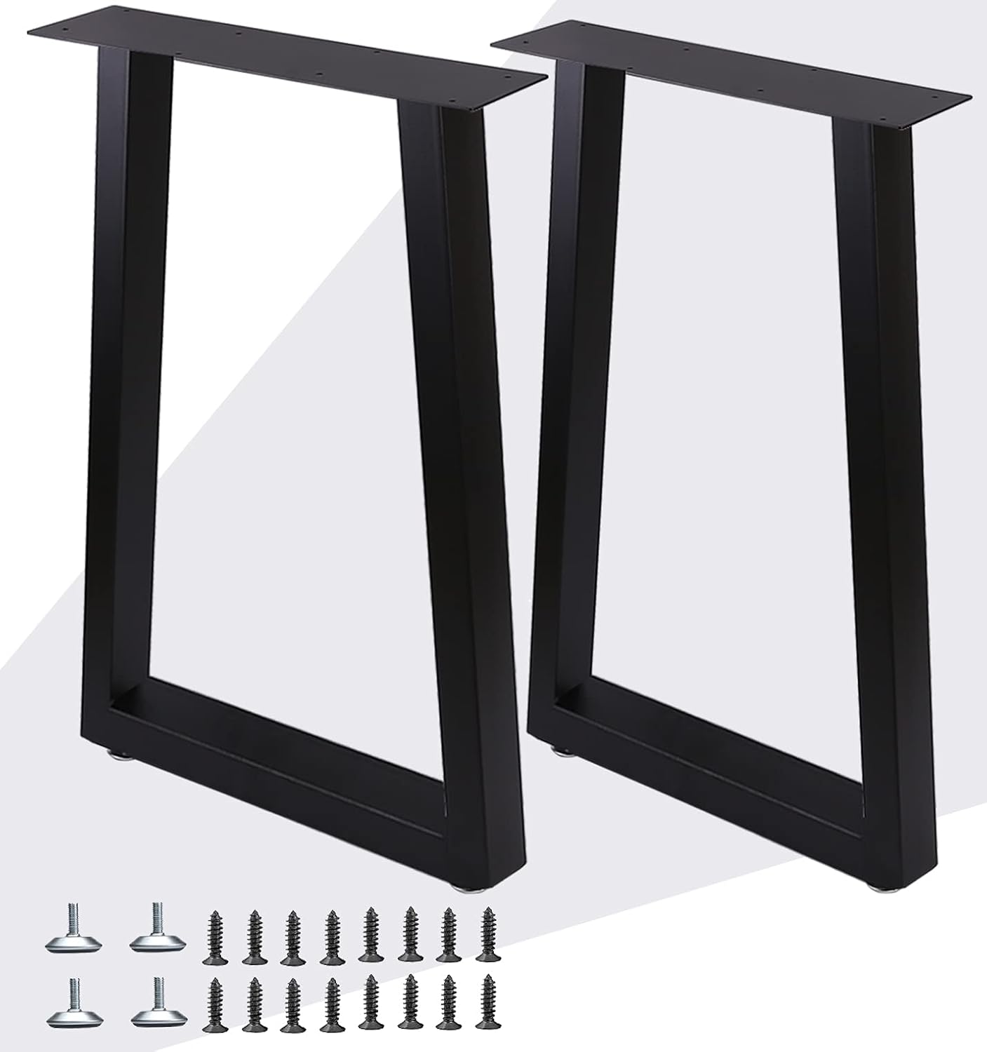 Patas de mesa de metal de 28 pulgadas de altura de 17.7 pulgadas de ancho, patas de escritorio resistentes, patas de muebles para mesa de comedor,