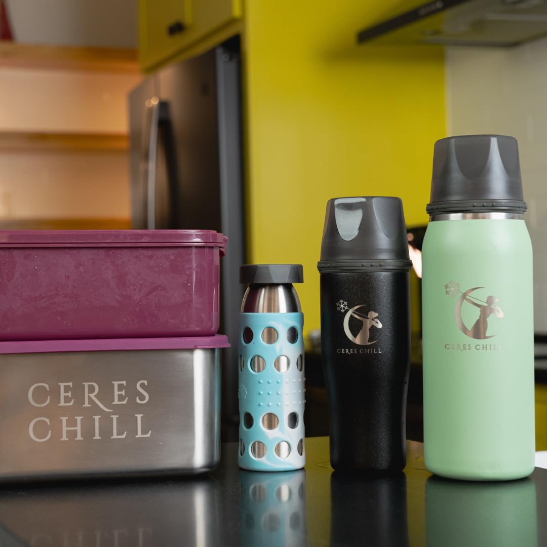 Ceres Chill Dúo enfriador de leche materna, un enfriador de 24 onzas y un mini enfriador Demi de 12 onzas, contenedor de almacenamiento de leche