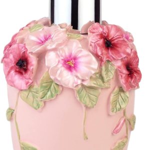 Dispensador de jabón de flores con decoración vintage de lujo, resina, colorido pintado a mano, dispensador de loción para baño, encimera de cocina, Dispensador de jabón de flores con decoración vintage de lujo, resina, colorido pintado a mano, dispensador de loción para baño, encimera de cocina,