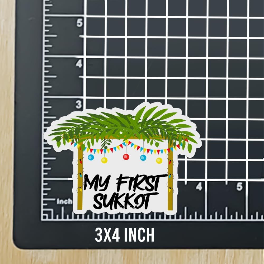 (3 unidades) Pegatinas de Sukkah Judías de vacaciones Pegatinas Sucot The Original Camping Festival Israelita Sucot Day Sticker Regalo Decoración
