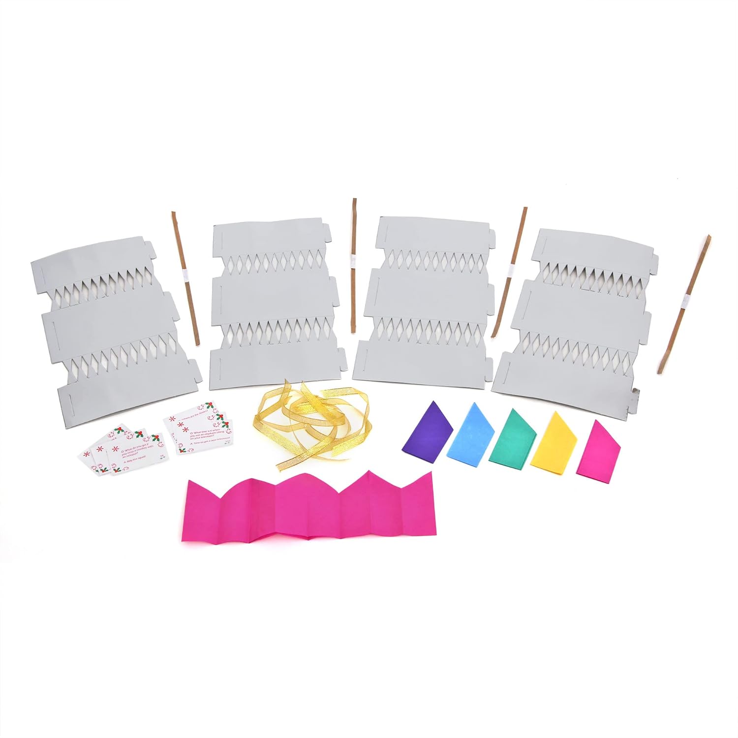 Kit de regalo de fiesta de papel de aluminio plateado para bricolaje cuatro juegos de 6 (24 unidades) tarjetas en blanco de papel de aluminio que se