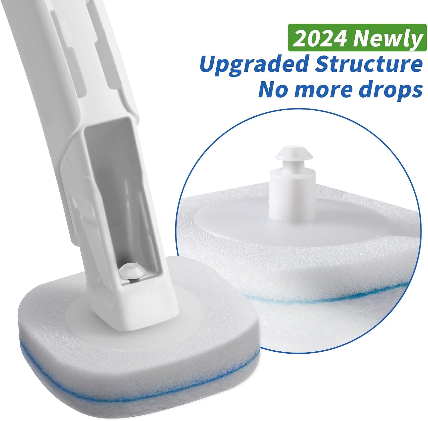 oshang Paquete de 2 cepillos desechables para inodoro, limpiador de inodoro, suministros de limpieza de inodoro, escobilla de inodoro con soporte,