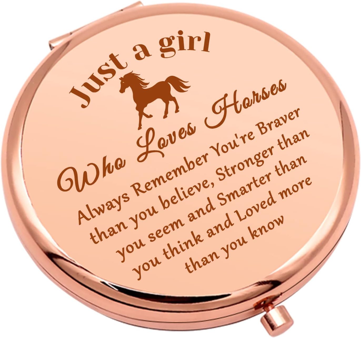 Regalo para amantes de los caballos, regalos para niñas, espejo de maquillaje compacto para hija, sobrina, regalos ecuestres para mujeres, regalos