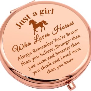 Regalo para amantes de los caballos, regalos para niñas, espejo de maquillaje compacto para hija, sobrina, regalos ecuestres para mujeres, regalos Regalo para amantes de los caballos, regalos para niñas, espejo de maquillaje compacto para hija, sobrina, regalos ecuestres para mujeres, regalos
