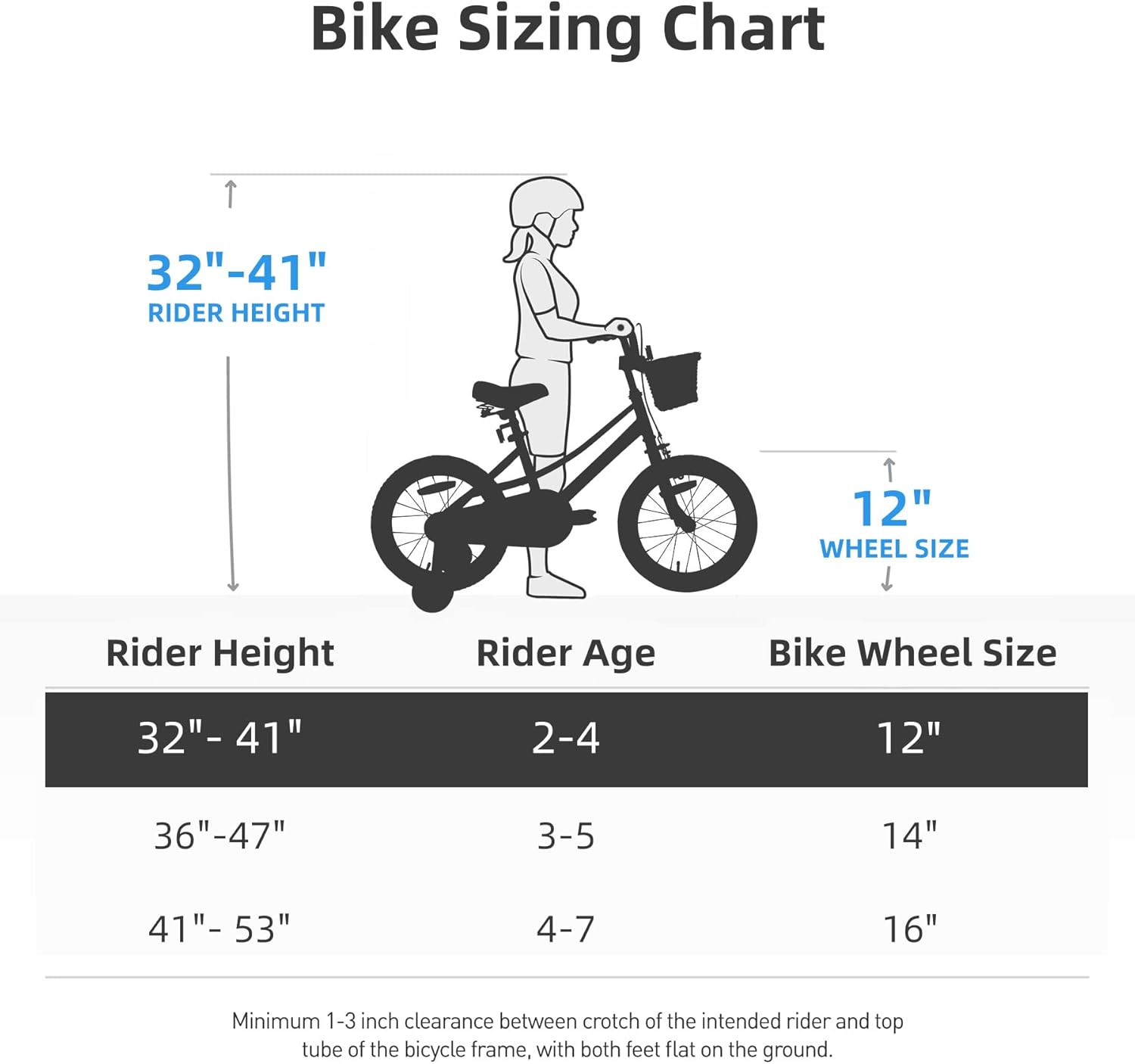 JOYSTAR Starlet – Bicicleta infantil de 12 pulgadas con ruedas de entrenamiento para niños de 2 a 4 años de edad, niños y niñas de 12 pulgadas,