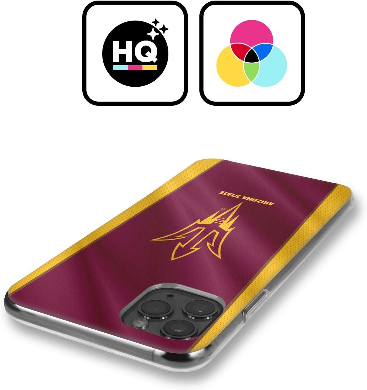 Head Case Designs Funda de gel suave con licencia oficial de la Universidad Estatal de Arizona ASU Banner compatible con Apple iPhone 13 Mini