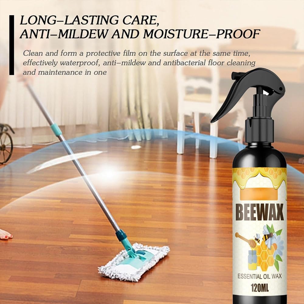 KCRPM Spray de cera de abeja natural micromolecularizada, aerosol de cera de abeja molecularizada, cera de abejas, esmalte y limpiador de muebles de