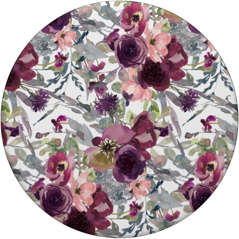 PopSockets de flores florales color borgoña intercambiables PopGrip