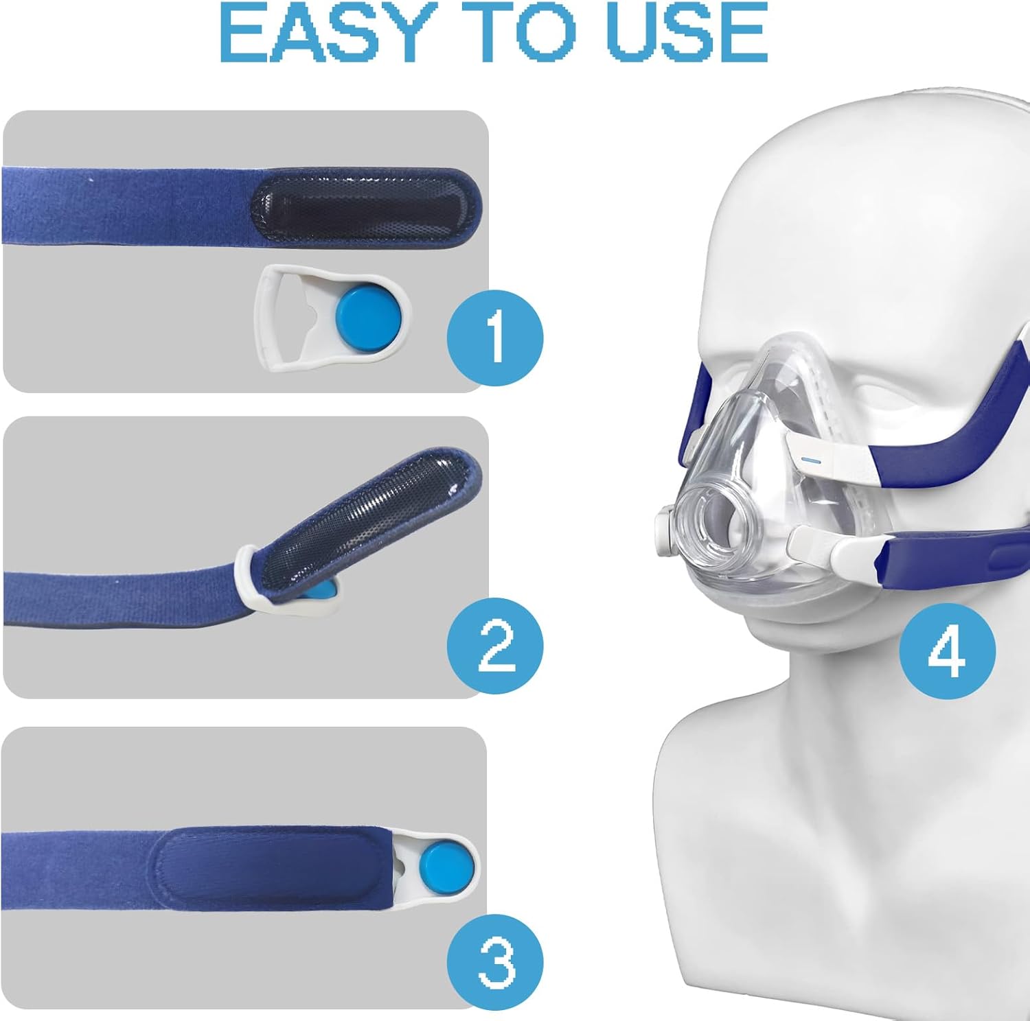 Clips de protección para la cabeza de Cpap de desconexión rápida, máscara magnética compatible con Whit AirFit F20 F30 N20, máscara compatible con