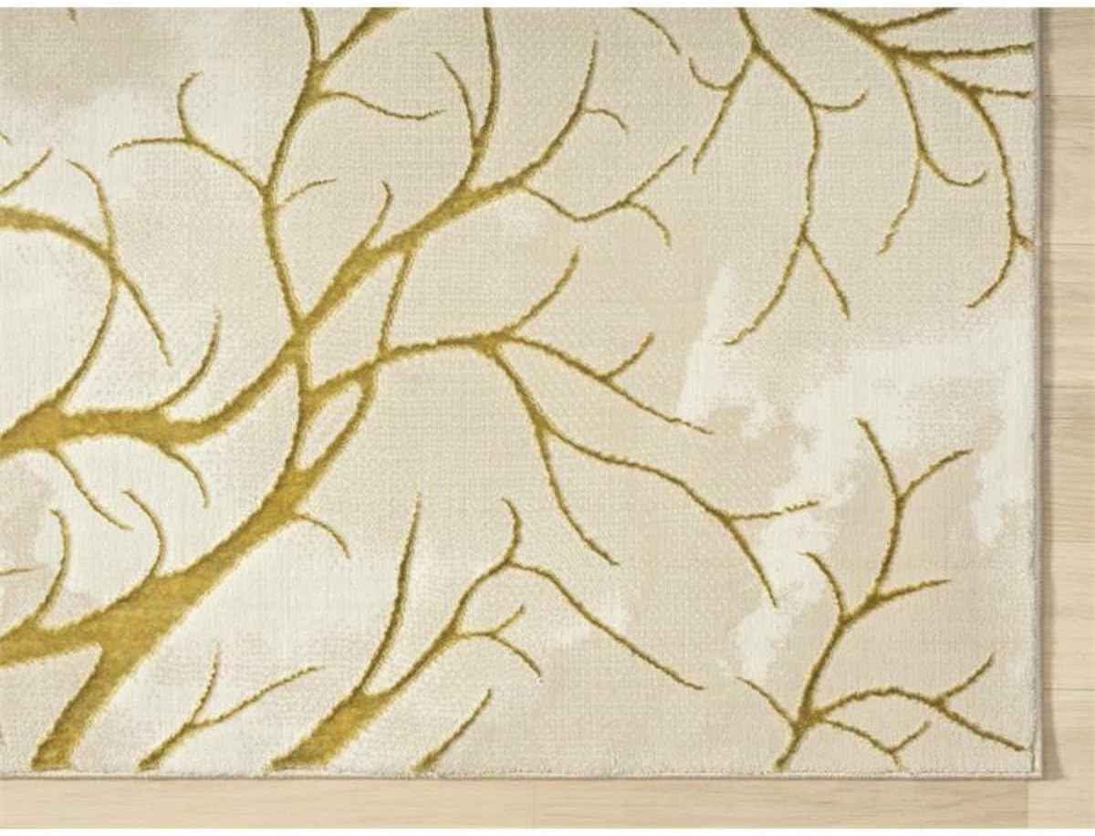 Alfombra decorativa para sala de estar, dormitorio, pasillo de baño u oficina, lavable a máquina, diseño floral que añadirá un toque elegante a tu