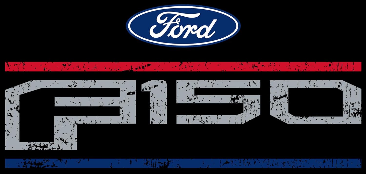 JH DESIGN GROUP Ford F150 – Camiseta de cuello redondo con logotipo desgastado para hombre