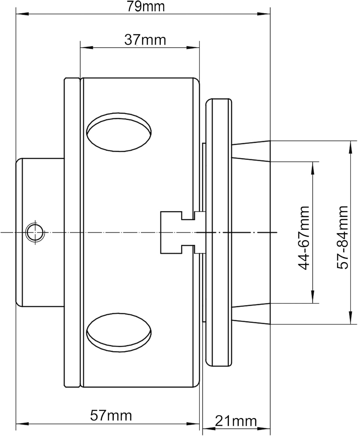 NCK-3.75ZN Portabrocas de torneado de madera de 3-34 pulgadas con rosca directa de 1 “x 8 TPI, tornillos de bloqueo para torneado inverso,