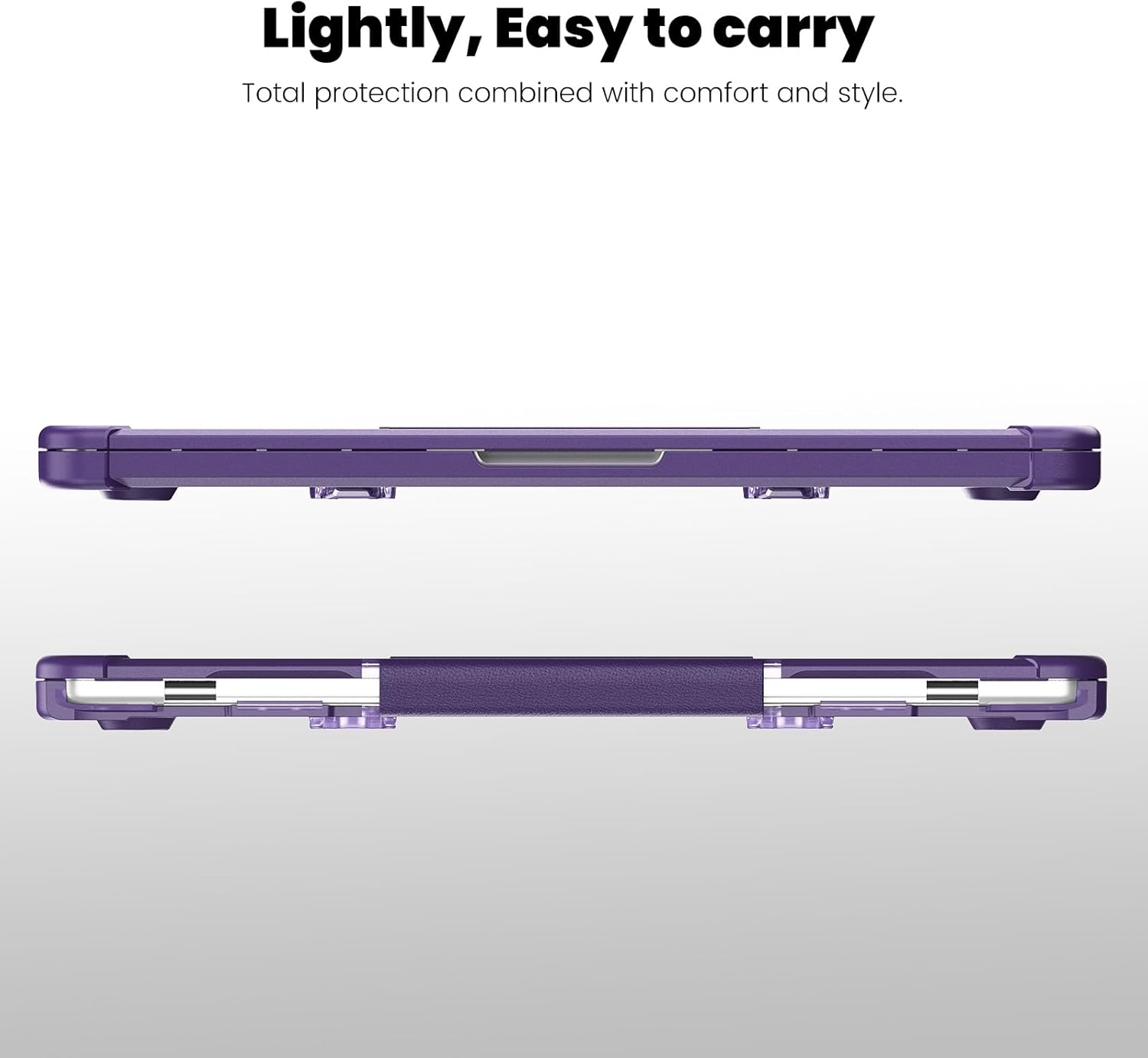 DTangLsm Funda compatible con M3 M2 MacBook Air de 15 pulgadas modelo A3114 A2941 2024 2023 con Touch ID, carcasa rígida resistente con parachoques