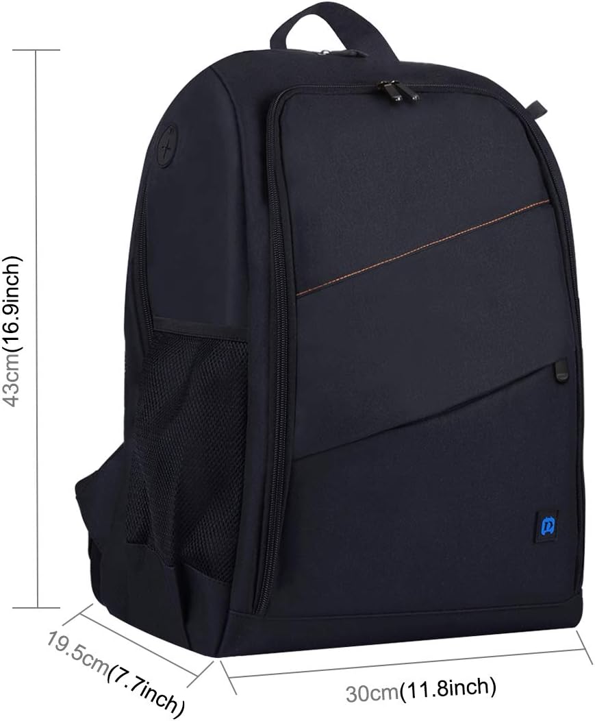 Mochilas para cámara para fotógrafos, bolsa de hombro impermeable, gran capacidad, estuche negro para cámara, regalo para fotógrafos de hombres