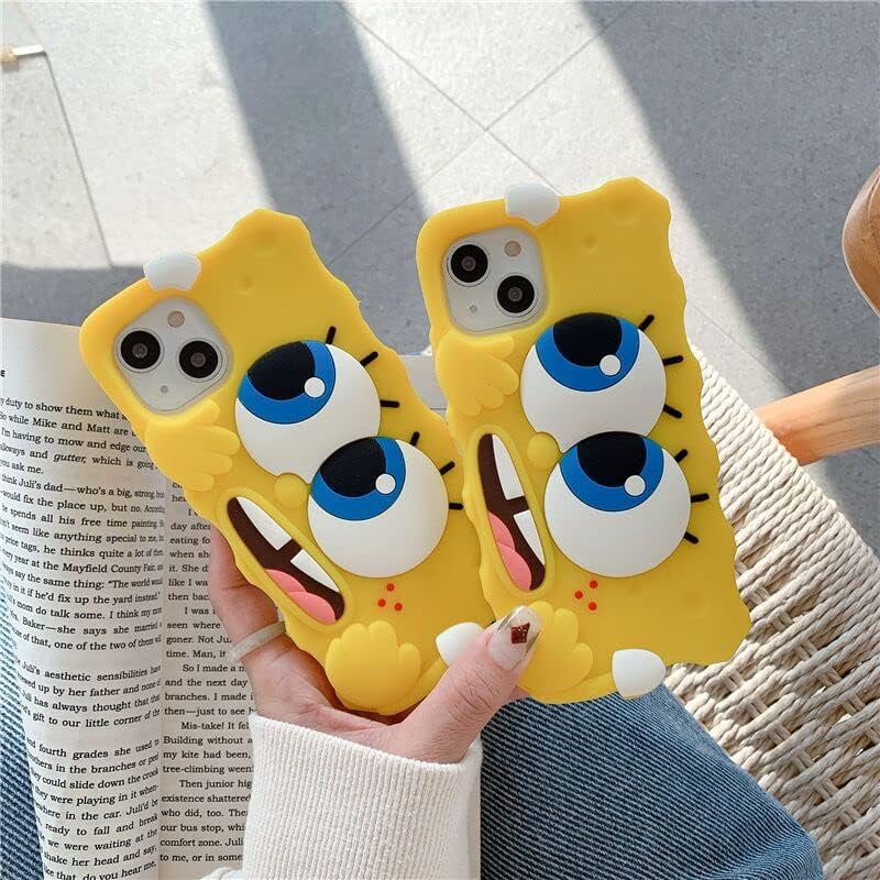 Funda ultra gruesa y suave para iPhone 3D de dibujos animados de animación de animación, encantadora, adorable, divertida, para niños y niñas (para