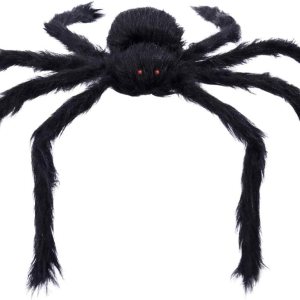 SEWACC Decoraciones de Halloween para exteriores, arañas falsas grandes, araña embrujada, decoración de puerta, adornos de decoración para niños, SEWACC Decoraciones de Halloween para exteriores, arañas falsas grandes, araña embrujada, decoración de puerta, adornos de decoración para niños,