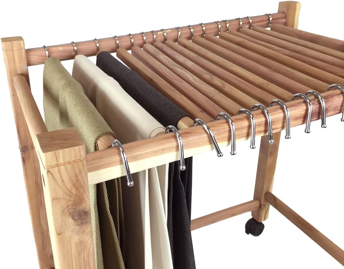 Perchero aromático de cedro rojo para pantalonesperchero (tamaño regular 16 varillas)