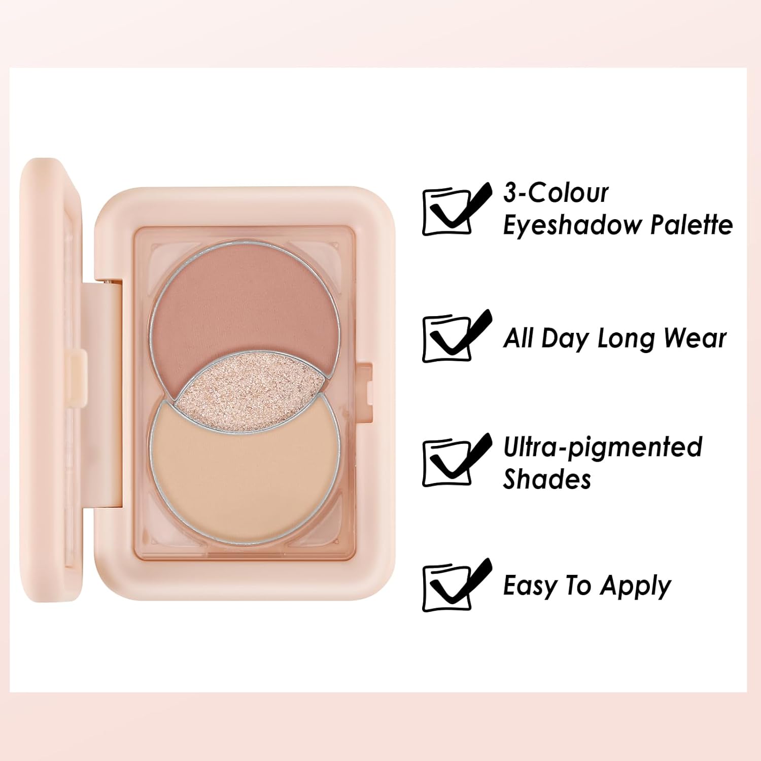 Boobeen Paleta de sombras de ojos, ultra pigmentada, mate, brillo y brillo, paleta de sombra de ojos en polvo mezclable de larga duración