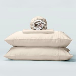 GOKOTTA Juego de sábanas de tamaño King de 4 piezas, sábanas de bambú súper suaves, refrescantes para personas que duermen con calor, sábanas GOKOTTA Juego de sábanas de tamaño King de 4 piezas, sábanas de bambú súper suaves, refrescantes para personas que duermen con calor, sábanas