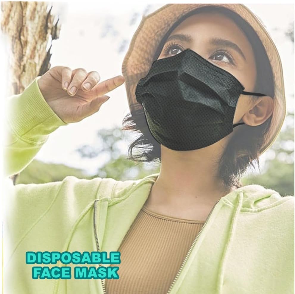 Paquete de 100 mascarillas desechables de 3 capas, 4 capas, para adultos, hombres y mujeres