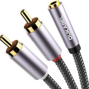 DUKABEL Adaptador estéreo hembra de 0.138 in a 2 RCA, conector de audio estéreo de 0.138 in a 2 conectores RCA macho a auriculares 3.5 Y cable DUKABEL Adaptador estéreo hembra de 0.138 in a 2 RCA, conector de audio estéreo de 0.138 in a 2 conectores RCA macho a auriculares 3.5 Y cable