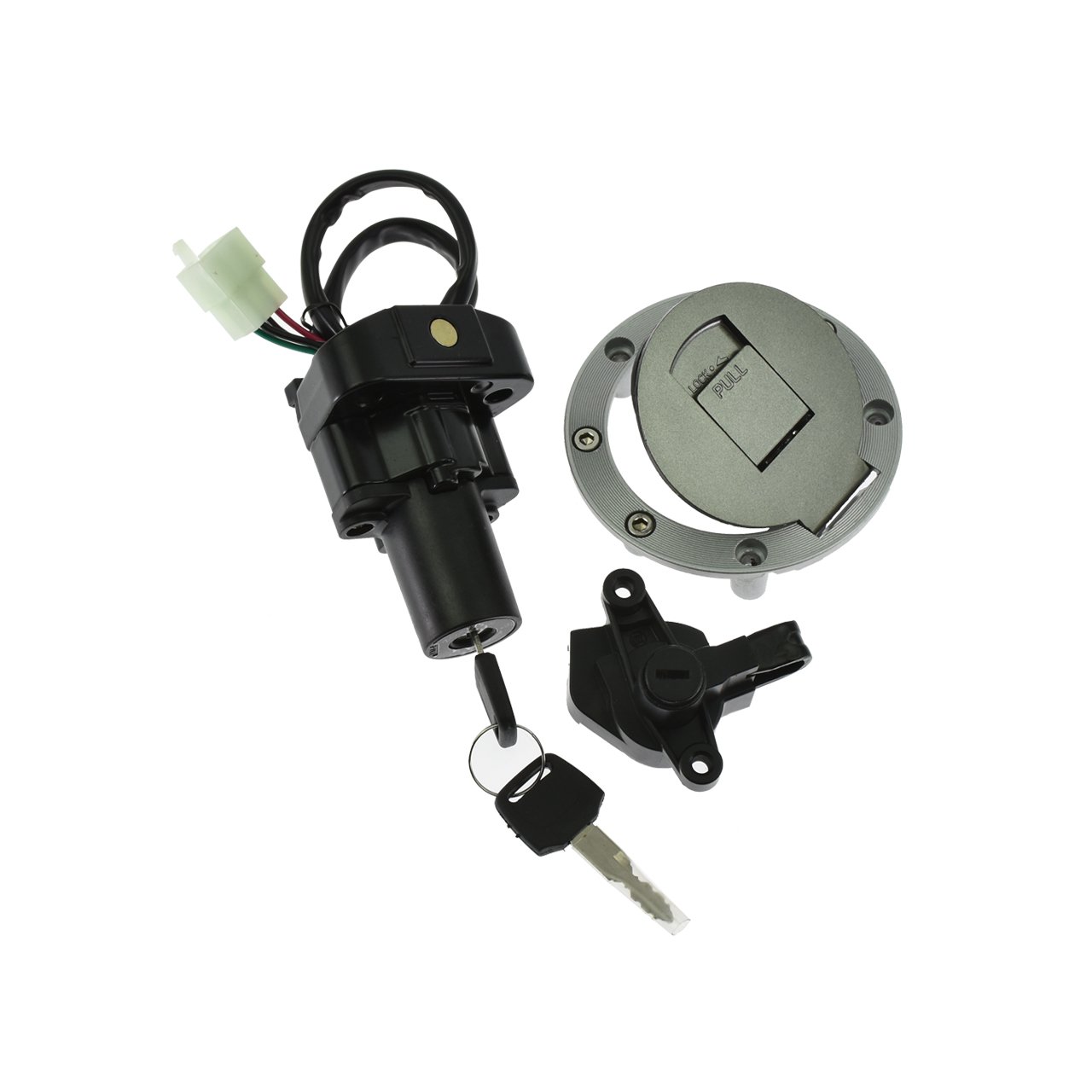 HDBUBALUS Interruptor de encendido para motocicleta, juego de llaves de bloqueo de tapa de combustible para Yamaha XJR400 XJR1200 XJR1300 FZ400