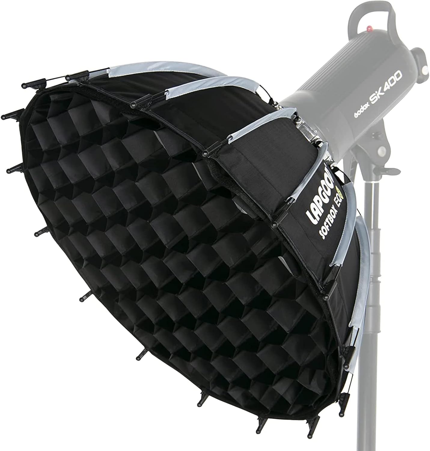 LAPGOOD Plato de belleza Softbox de 31.5 pulgadas con rejilla y diseño de doble paño suave, difusor de montaje Bowens para luces de flash y video,