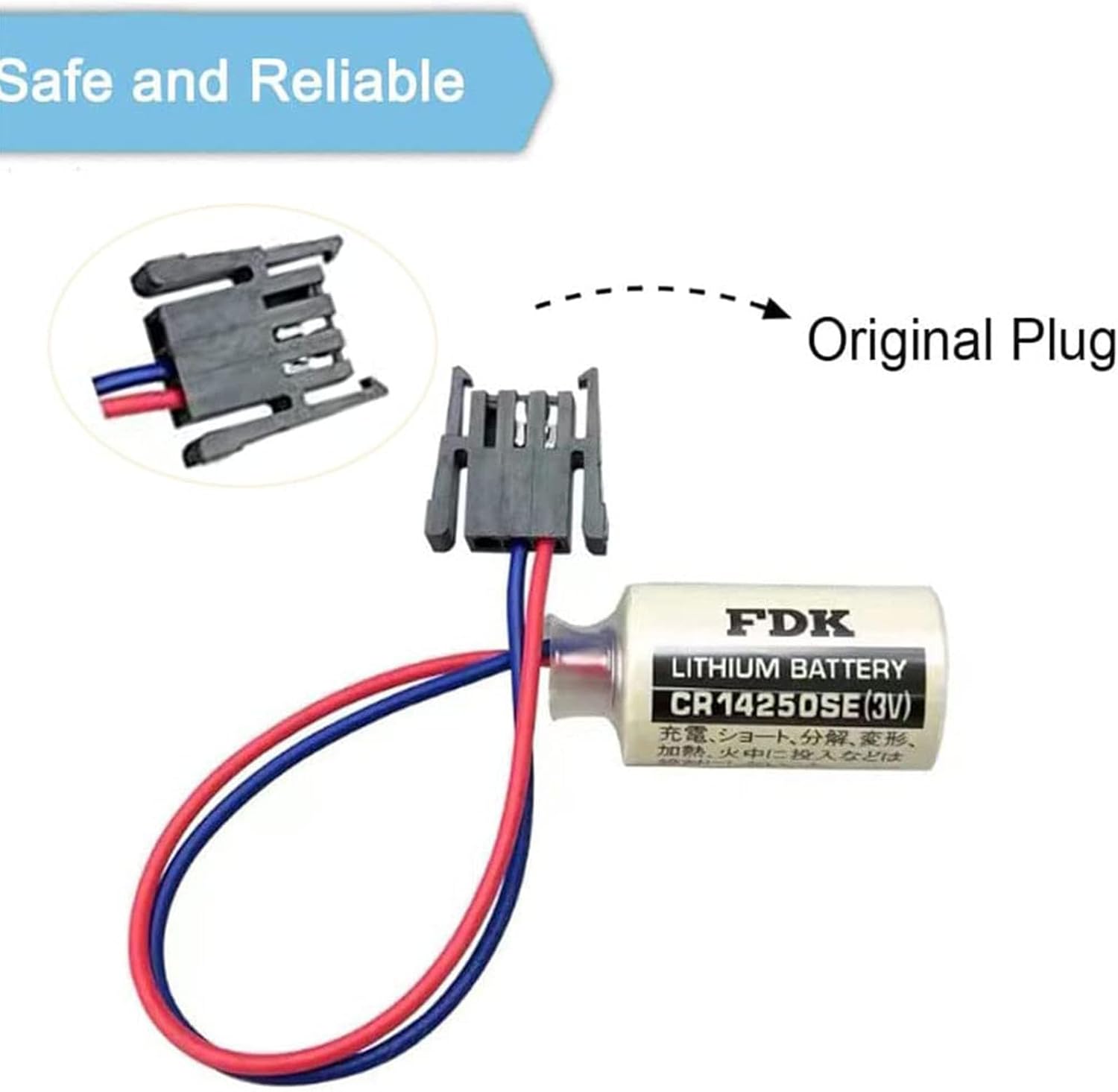 WELLVEUS – Batería de litio CR14250SE de 3 V para batería Sanyo CR14250SE para batería de litio FDK CR14250SE, batería 1747-ba, 1000mAh