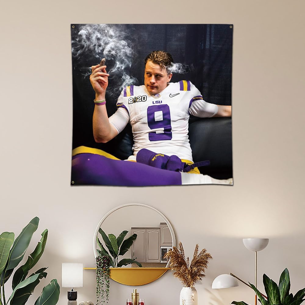 Arbinger Joe The Man, The Myth The Legend Behind Burrow Cigar Celebrations – Tapiz de pared para colgar (3 x 3 pies, poliéster 150D, colores vivos)