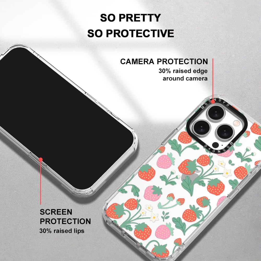MOSNOVO Buffertech – Funda compatible con iPhone 15 Pro, impacto de caída de 6.6 pies, tecnología antidesprendimiento, funda transparente de TPU con