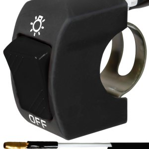 Interruptor de manillar de 78 pulgadas para motocicleta, ATV, etc., interruptor de palanca de motocicleta impermeable para luces, interruptor de Interruptor de manillar de 78 pulgadas para motocicleta, ATV, etc., interruptor de palanca de motocicleta impermeable para luces, interruptor de