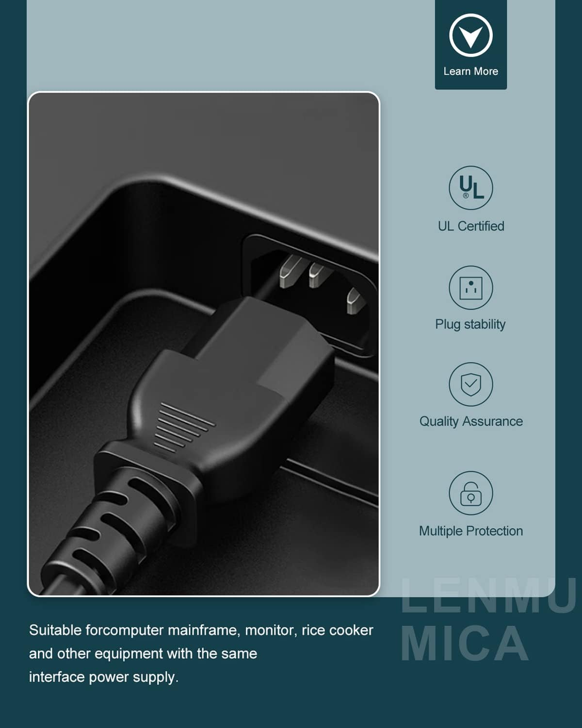 Cable de alimentación amplificador de 3 clavijas de repuesto para ION Pathfinder 2 3 4 altavoz musical Peavey Vox guitarra amplificador iPA76C