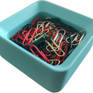 Soporte de clip de papel, dispensador de clip de papel de hormigón, bonitos accesorios de escritorio de oficina para mujeres, organizador de Soporte de clip de papel, dispensador de clip de papel de hormigón, bonitos accesorios de escritorio de oficina para mujeres, organizador de