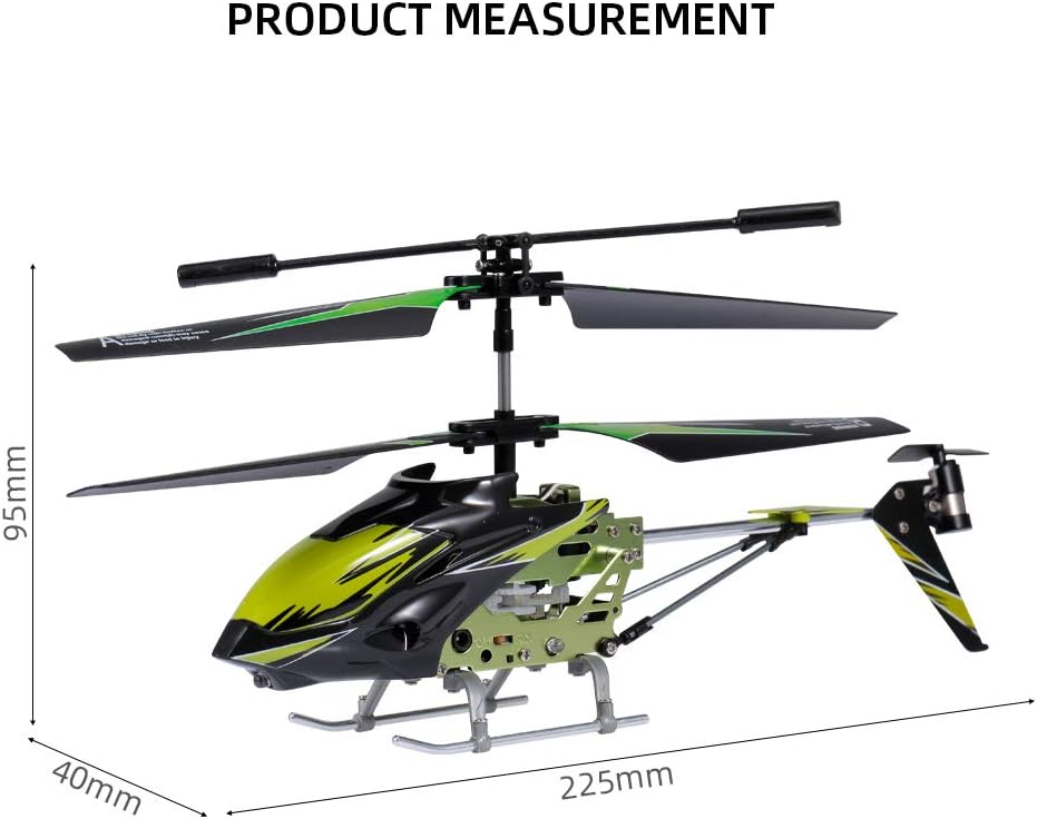 GoolRC Helicóptero a control remoto con giroscopio y luz, S929-A 3.5 canales Mini helicóptero para niños y principiantes (verde)