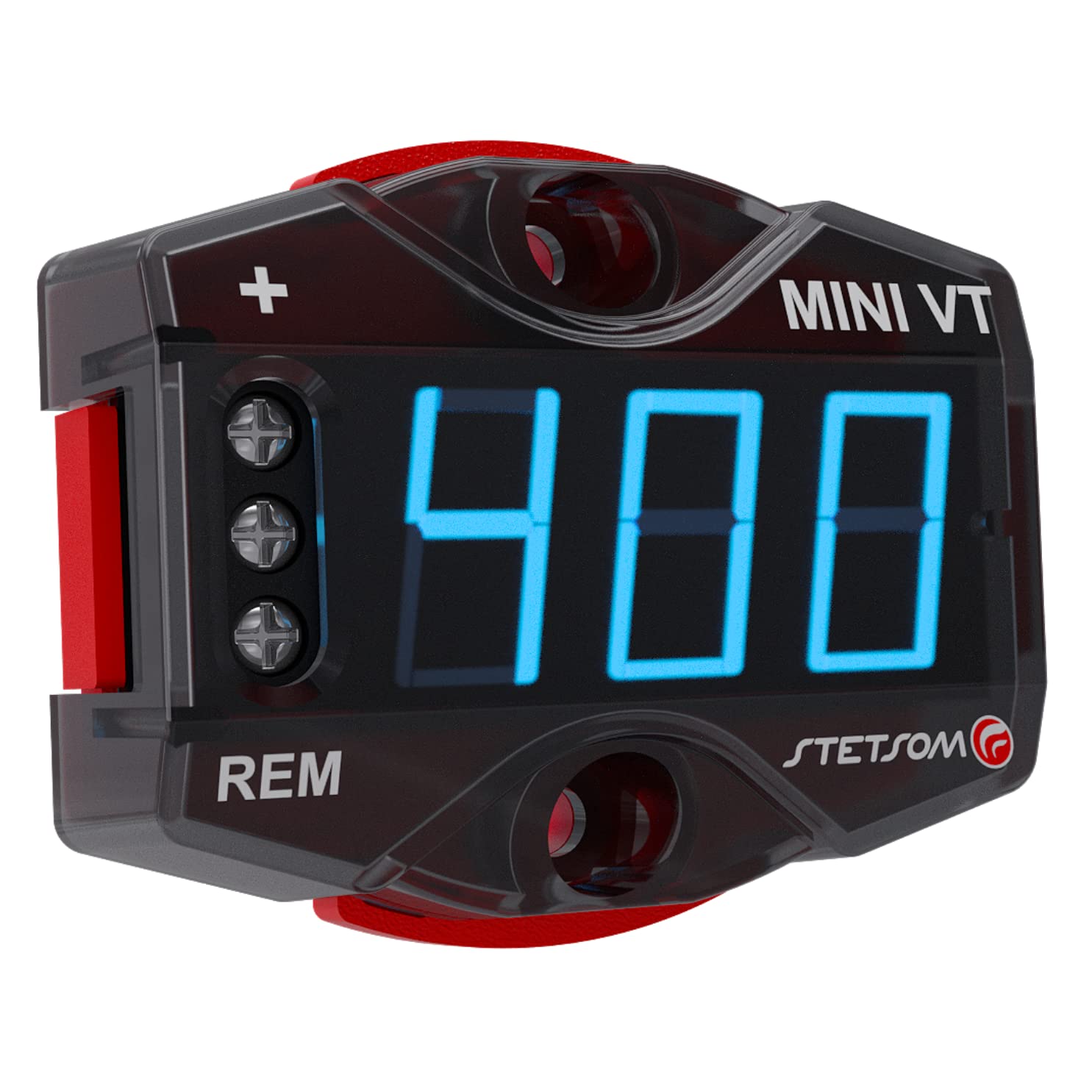 Stetsom MiniVT-HV (alto voltaje) Pantalla digital Mini voltímetro LED azul de alta precisión, hasta 455 V CC, panel de voltaje de batería de