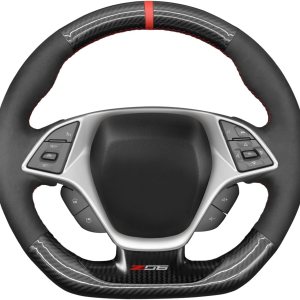 MEWANT Fundas para volante de automóvil para Chevrolet Corvette (C7) 2015-2019 Corvette Stingray Chevrolet Z06 cosido a mano MEWANT Fundas para volante de automóvil para Chevrolet Corvette (C7) 2015-2019 Corvette Stingray Chevrolet Z06 cosido a mano