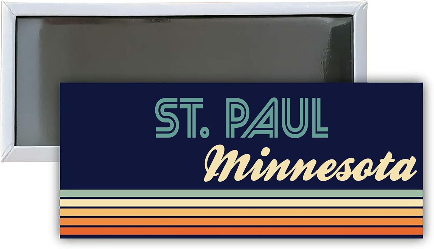 St. Paul Minnesota Souvenir – Imán rectangular para nevera, 4.75 x 2 pulgadas, diseño retro