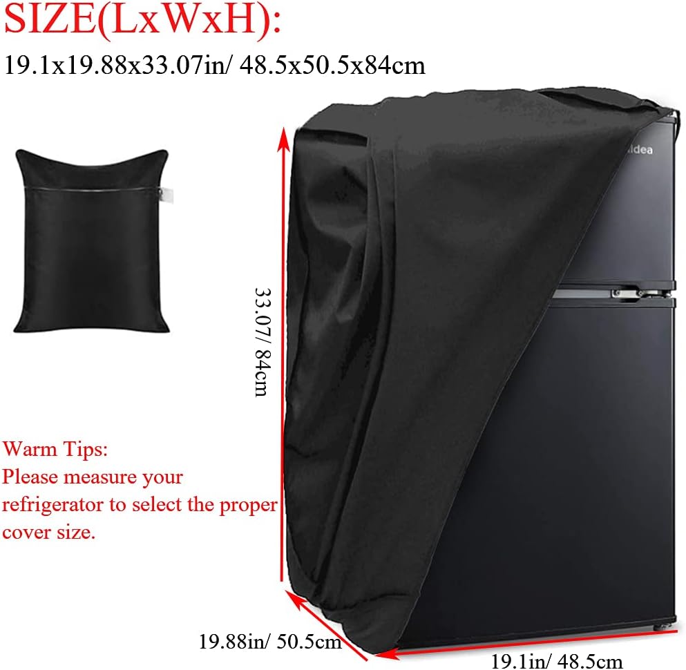 UCARE Cubierta antipolvo compatible con RCA RFR322-B RFR322 3.2 pies cúbicos de una sola puerta, mini nevera 420D tela Oxford impermeable a prueba