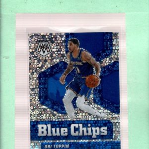 2020-21 Panini Mosaic Blue Chips Fast Break #10 Obi Toppin MINT New York Knicks Basketball 2020-21 Panini Mosaic Blue Chips Fast Break #10 Obi Toppin MINT New York Knicks Basketball