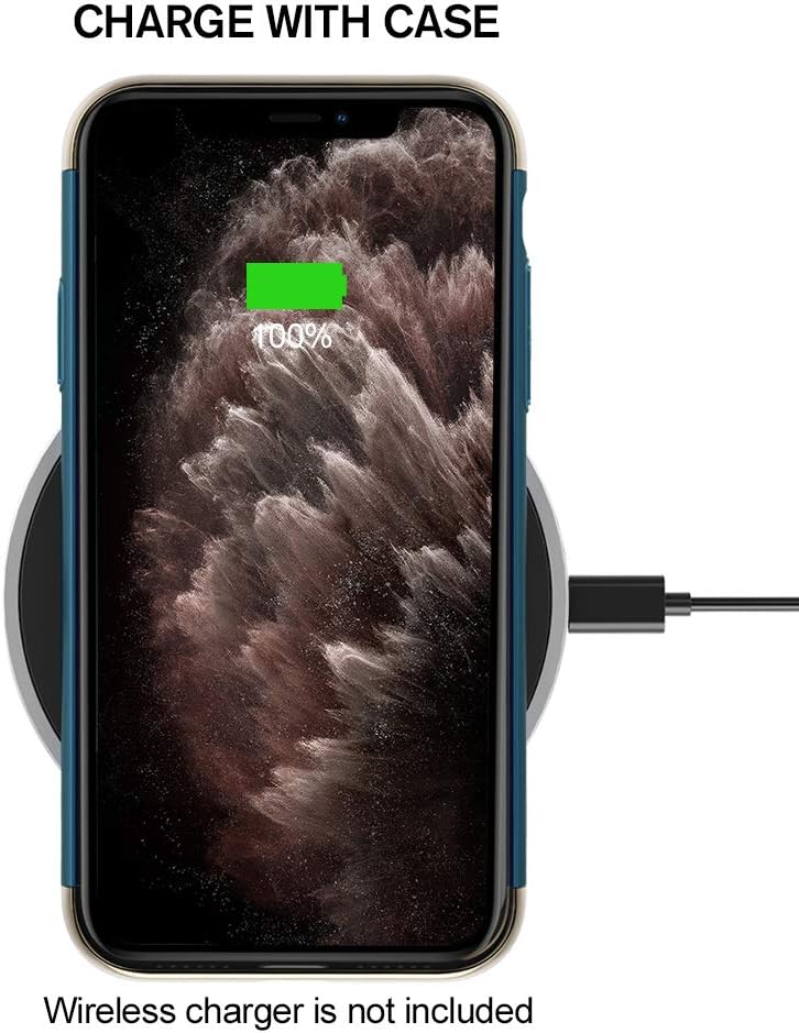 RORSOU – Carcasa para iPhone 11 Pro Max, 3 en 1, ultrafina y delgada, superficie mate antideslizante con marco galvanizado para iPhone 11 Pro Max de