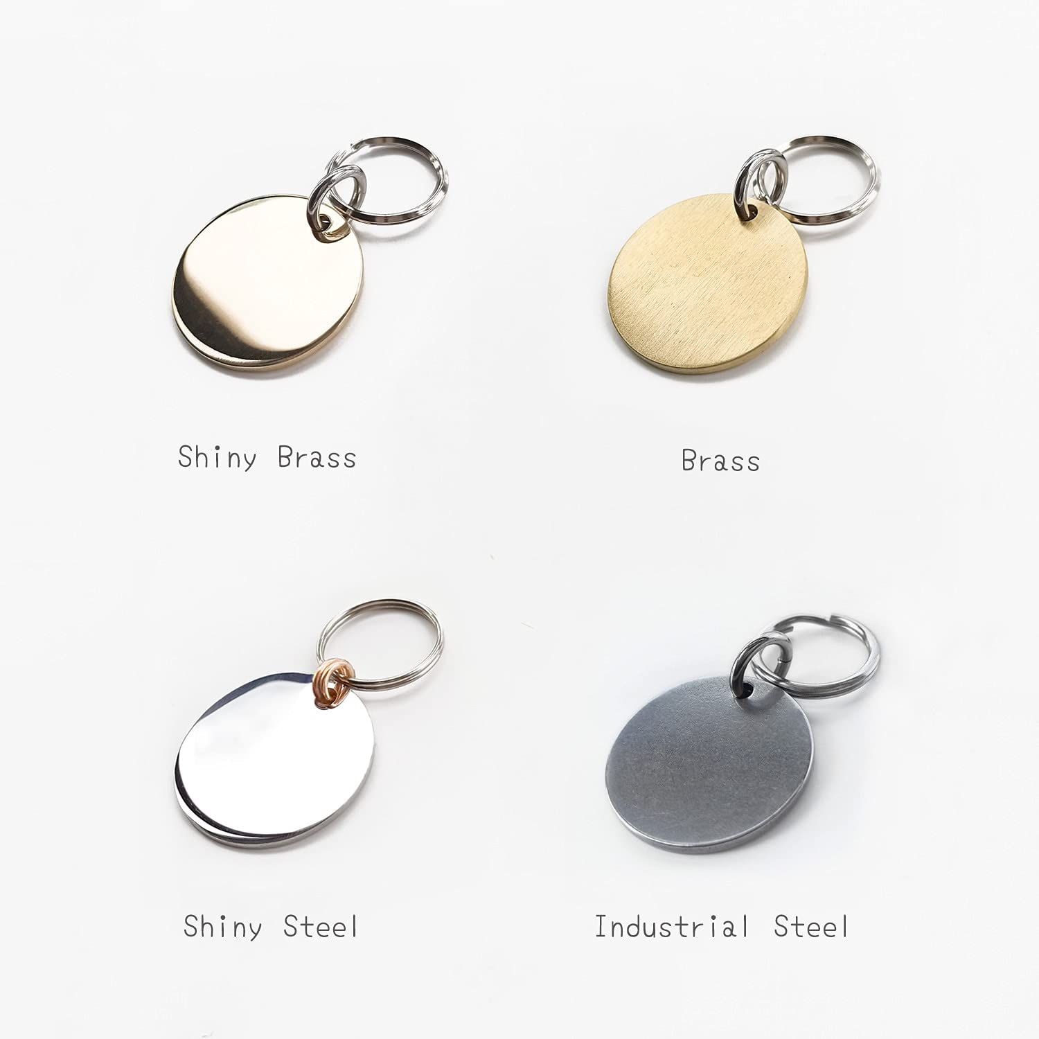 Cat Dog ID Tag Personalized Custom for Pet Collar Name A Sky Full of Stars Lightning Hearts Front and Back Engraving Extra Small Puppy Matt Steel