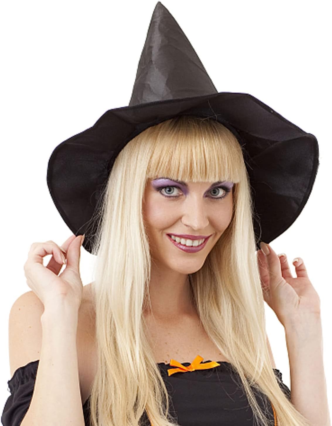 Halloween Witch Hat, 1 Pcs Black Witch Costume Accessory for Halloween Witch Cosplay Party Favor Holiday Decoration