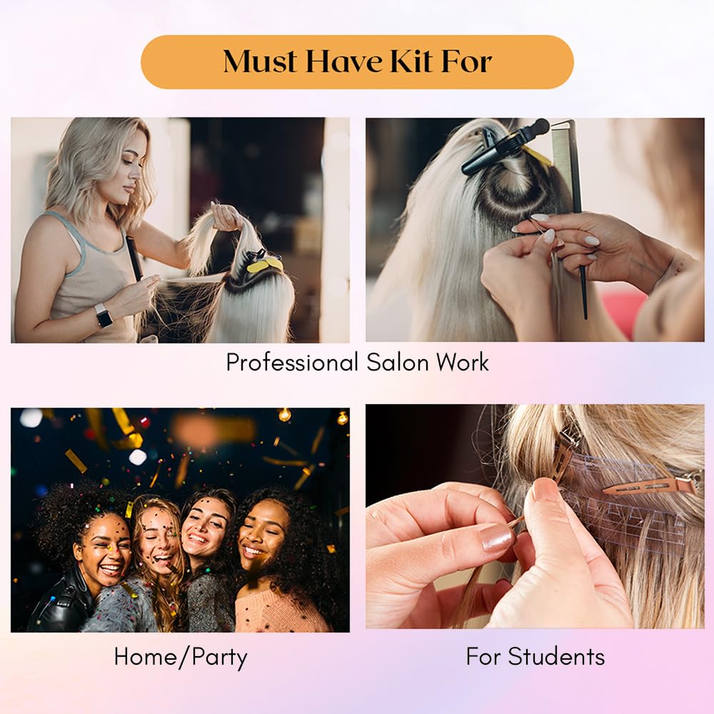 Anillos profesionales para separar y seccionar el cabello, herramientas de acero inoxidable para trenzar el cabello para rastas duraderas, pelucas,